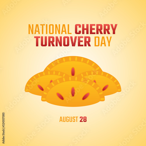 vector graphic of national cherry turnover day good for national cherry turnover day celebration. flat design. flyer design.flat illustration.