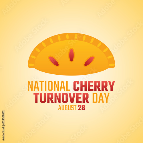 vector graphic of national cherry turnover day good for national cherry turnover day celebration. flat design. flyer design.flat illustration.