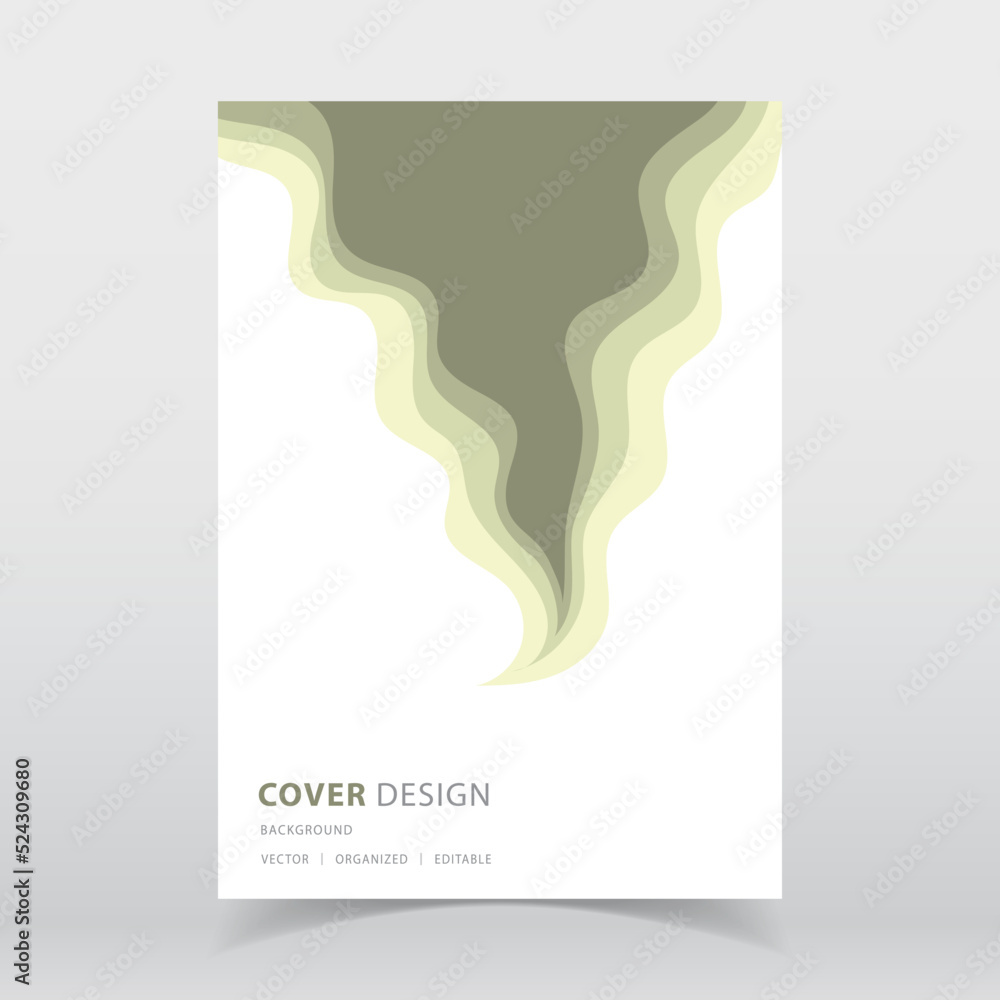 Abstract paper cut style soft color vector background with editable elements for poster, flyer, and web designs