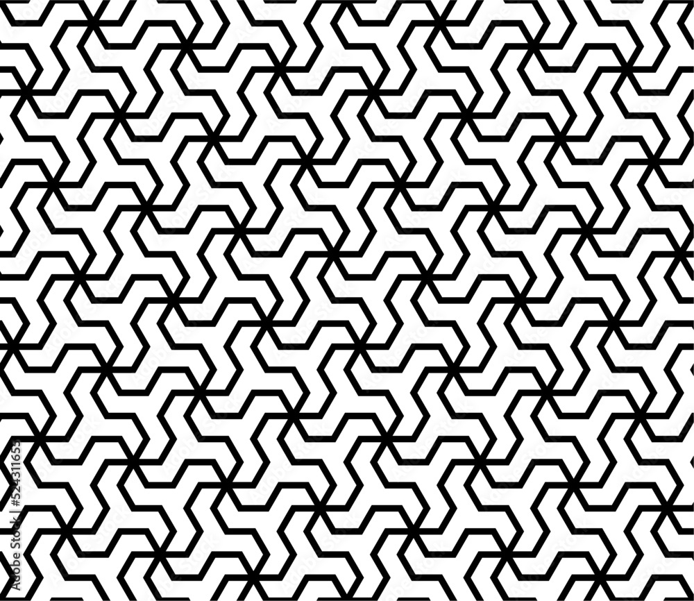 Vector seamless with geometric Japanese pattern Vector seamless with geometric Japanese pattern