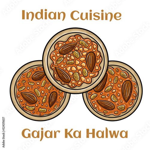 Carrot halwa,gajar ka halwa indian famous sweet made of carrots