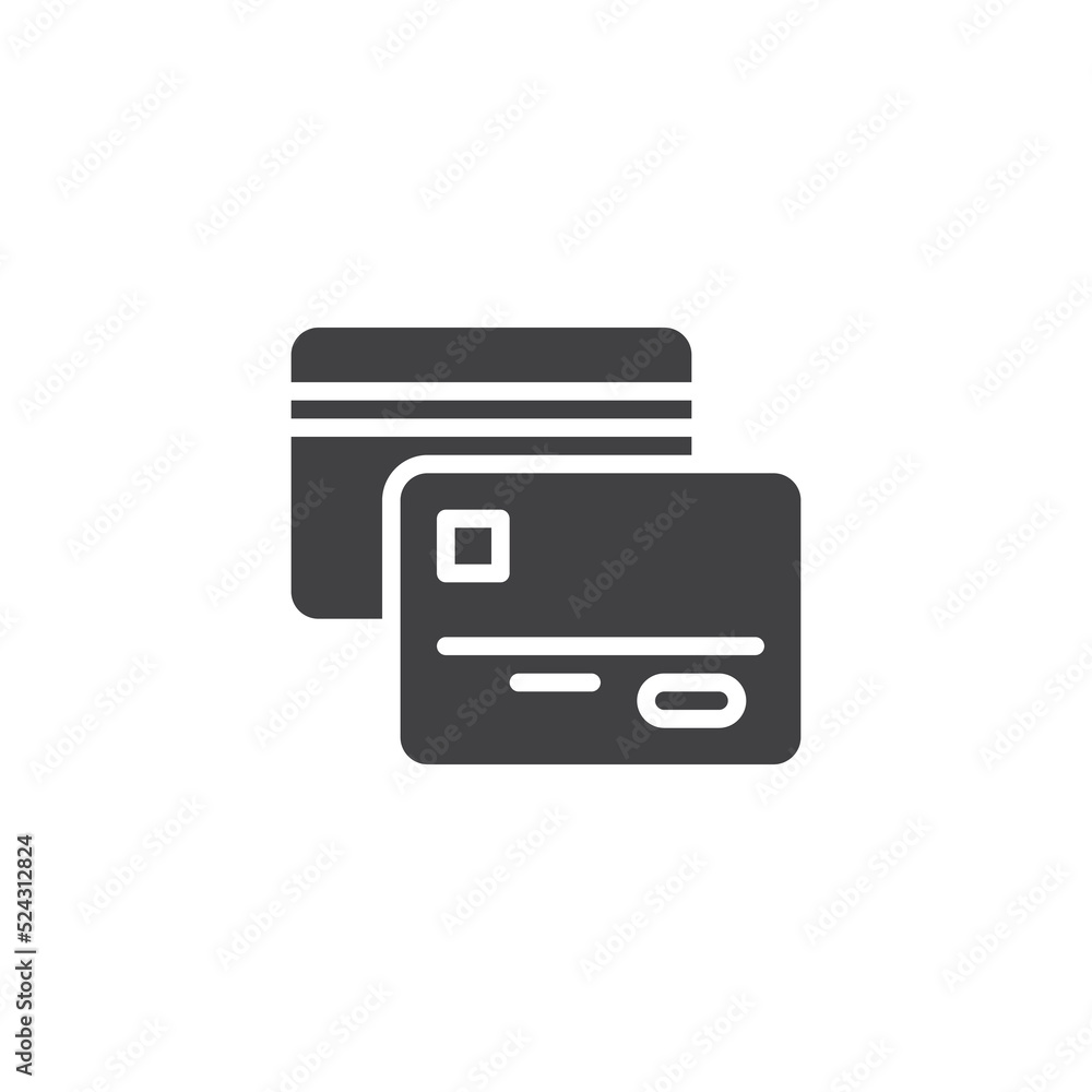 Credit card vector icon Credit card vector icon