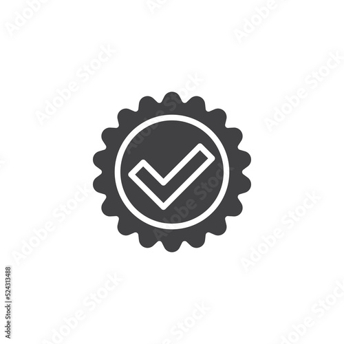 Certification approval vector icon