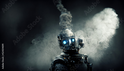 Illustration of a futuristic robot