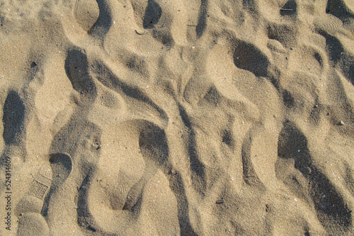 Photography background with sand from a Barcelona beach. Spain