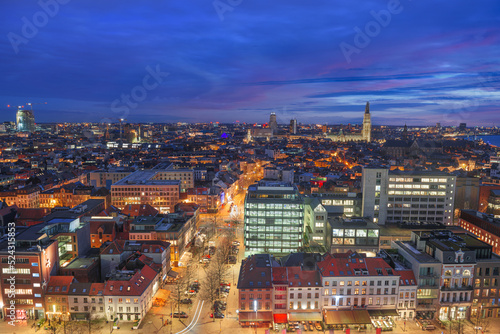Antwerp, Belgium Cityscape from Above