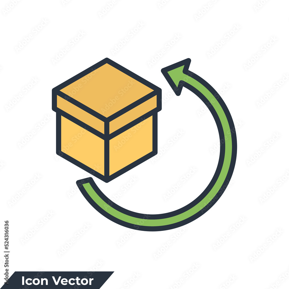 return icon logo vector illustration. Order Delivery and Reverse ...