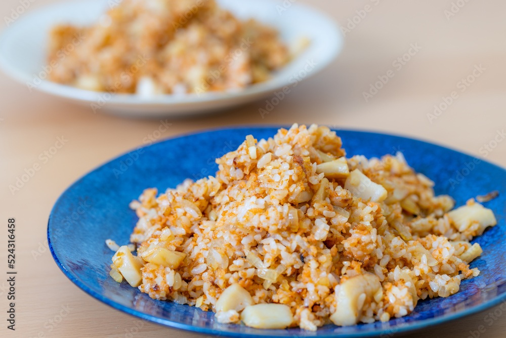Homemade chinese fry rice on plate Homemade chinese fry rice on plate