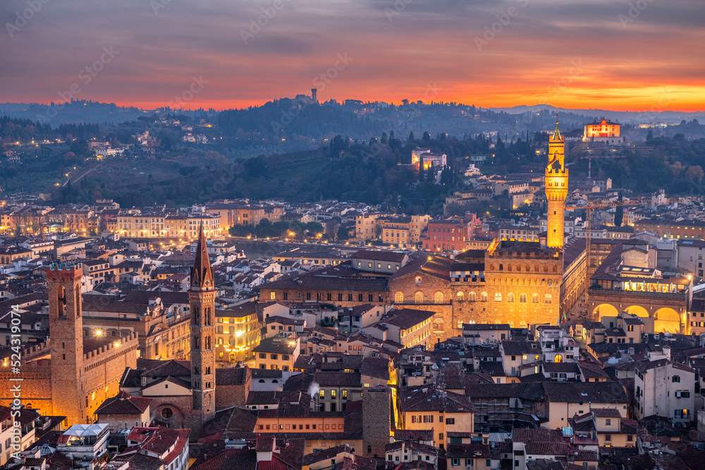 Florence, Italy at Sunset