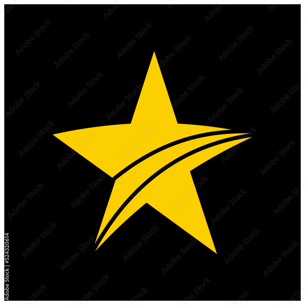 Obraz premium simple vector star logo with abstract theme