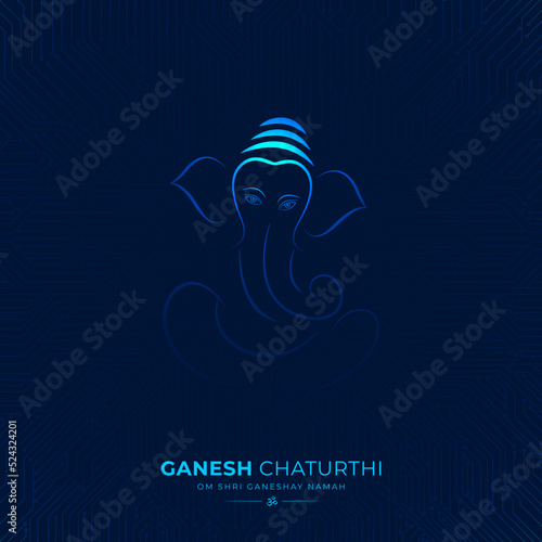 Digital Ganesh Chaturthi Creative Social Media Post