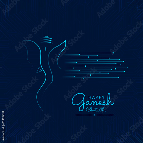 Digital Ganesh Chaturthi Creative Social Media Post
