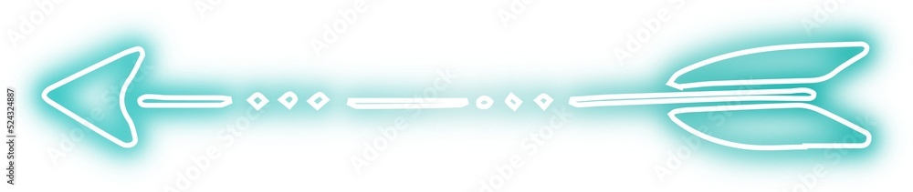 Fototapeta premium Set of arrow neon