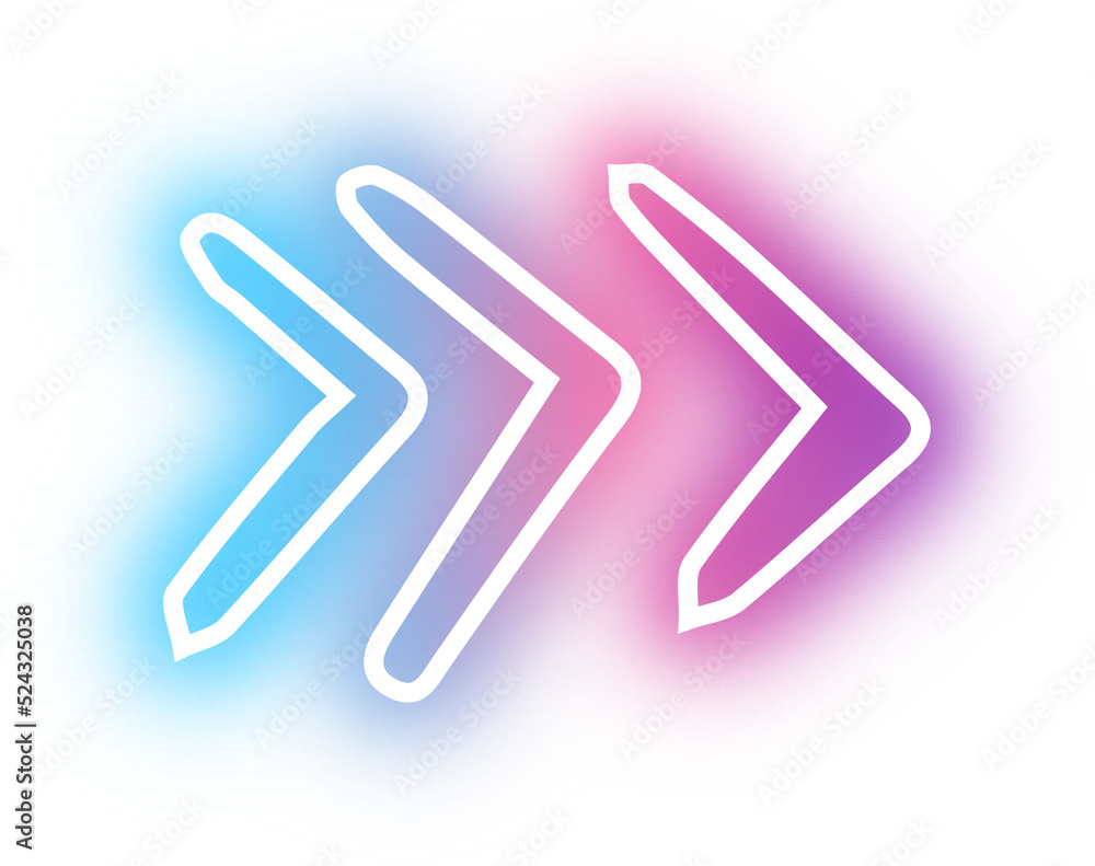 Set of arrow neon Set of arrow neon