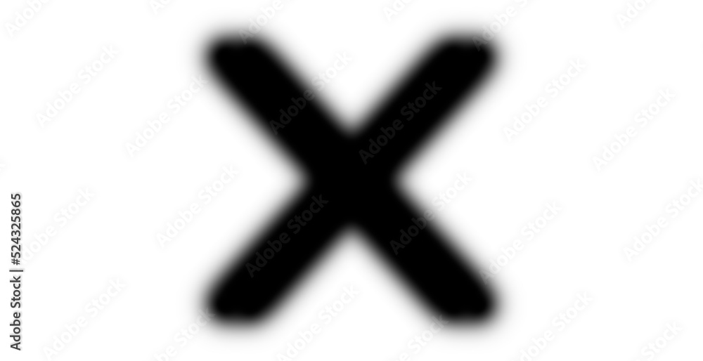 Obraz premium black cross on a white background high resolution painted with an oil brush