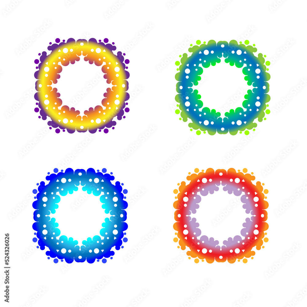 set of isolated circle ornaments, folk embroidery isolated on white background set of isolated circle ornaments, folk embroidery isolated on white background