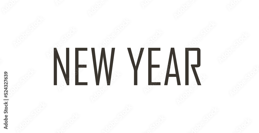new year lettering on isolated background high resolution illustration 10k