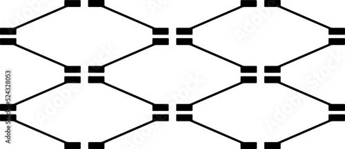 Rough, irregular texture composed of monochrome geometric elements. Overlay distressed grunge background. Abstract vector illustration. Isolated on white background. EPS10