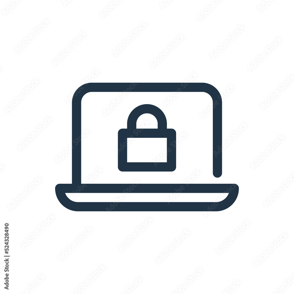 Logo Black Lock on Screen Laptop Icon Vector Graphic
Logo Black Lock on Screen Laptop Icon Vector Graphic