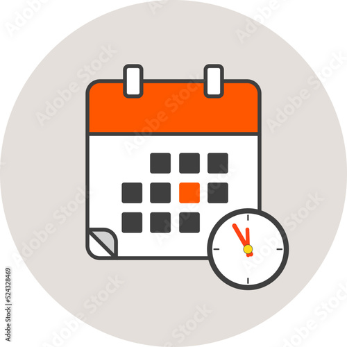 Calander Vector Icon With White Islolated Background calander vector illudtration