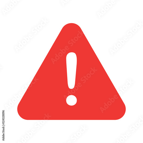 Hazard warning attention sign with exclamation mark symbol 