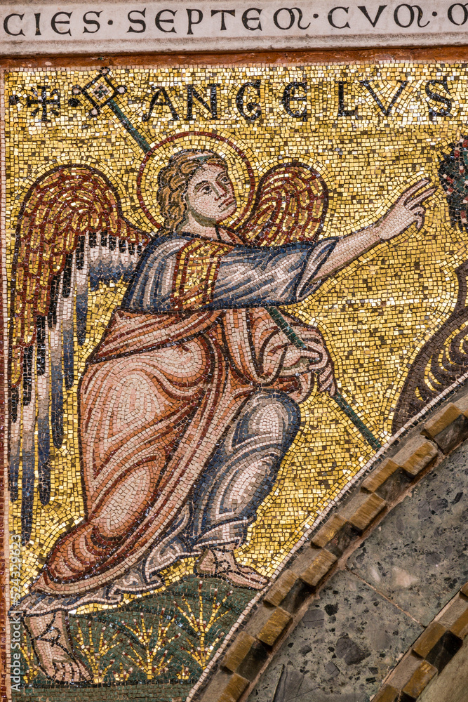 Obraz premium mosaico, Basílica de Santa Eufrasia, siglo VI (declarada Patrimonio de la Humanidad por la Unesco), Porec, - Parenzo-, peninsula de Istria, Croacia, europa