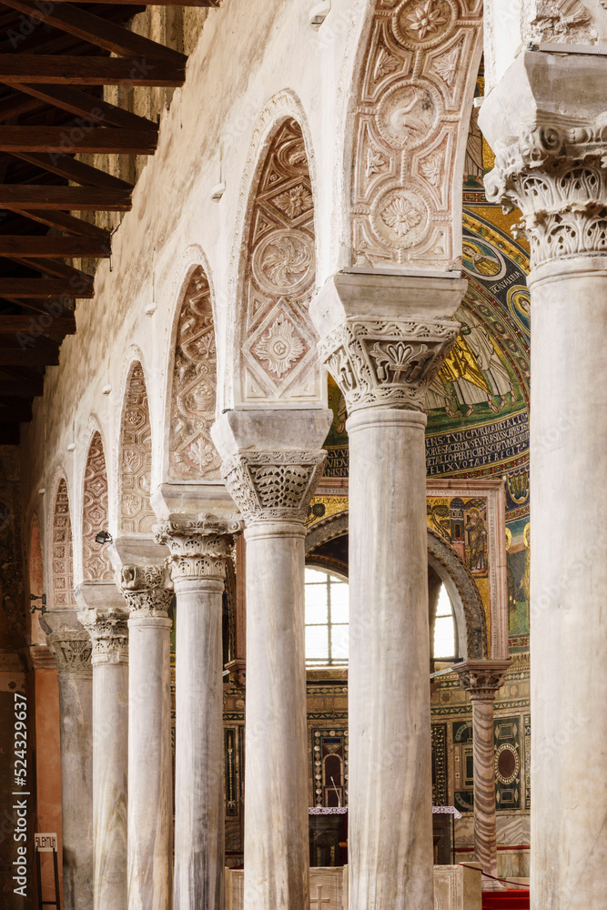 Basílica de Santa Eufrasia, siglo VI (declarada Patrimonio de la Humanidad por la Unesco), Porec, - Parenzo-, peninsula de Istria, Croacia, europa
