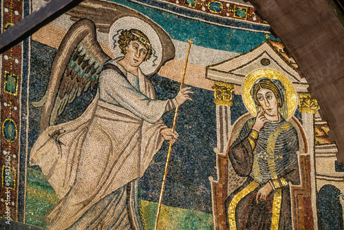 mosaico, Basílica de Santa Eufrasia, siglo VI (declarada Patrimonio de la Humanidad por la Unesco), Porec, - Parenzo-, peninsula de Istria, Croacia, europa photo