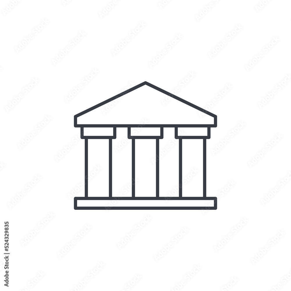 illustration of a house with columns. bank icon illustration of a house with columns. bank icon