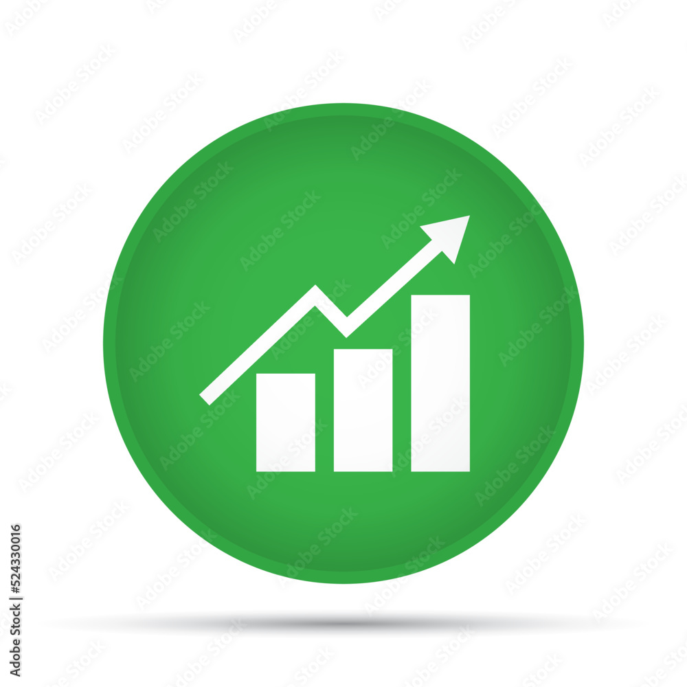 growth icon upward arrow with green background growth icon upward arrow with green background