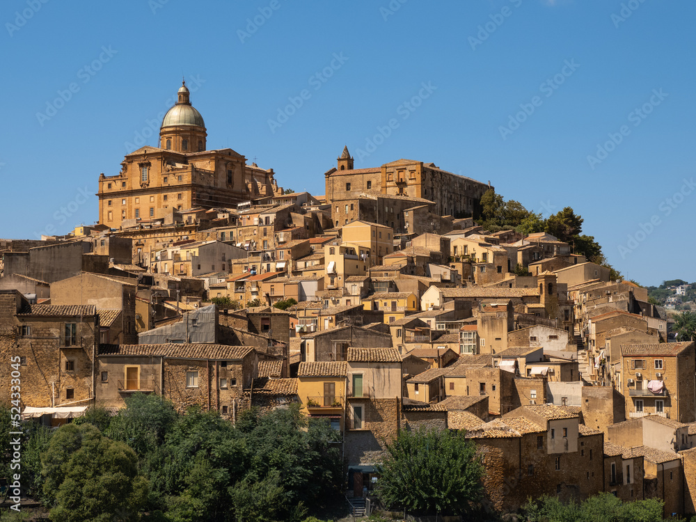 Panoramic view of the historic city center of Piazza Armerina - Sicily