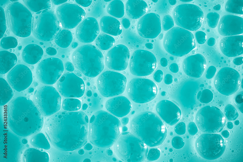 Bubble mint turquoise background texture. Berry gel to cleanse the skin of the face and body. Spa treatments, skin care. Bath foam, detergent. Slime blue Bubble mint turquoise background texture. Berry gel to cleanse the skin of the face and body. Spa treatments, skin care. Bath foam, detergent. Slime blue