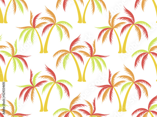 Palm tree minimal seamless pattern vector design.