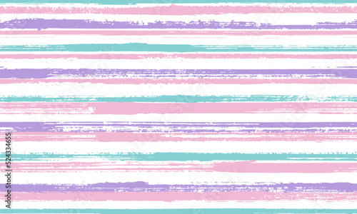 Watercolor hand drawn grunge stripes vector seamless pattern. Classic decorative wallpaper design.