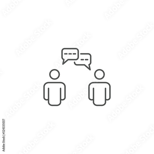 persons dialog icon, vector illustration eps10