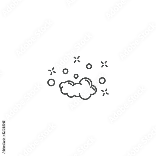 soap foam icon, water bubble, cream, clean or wash. vector illustration eps10