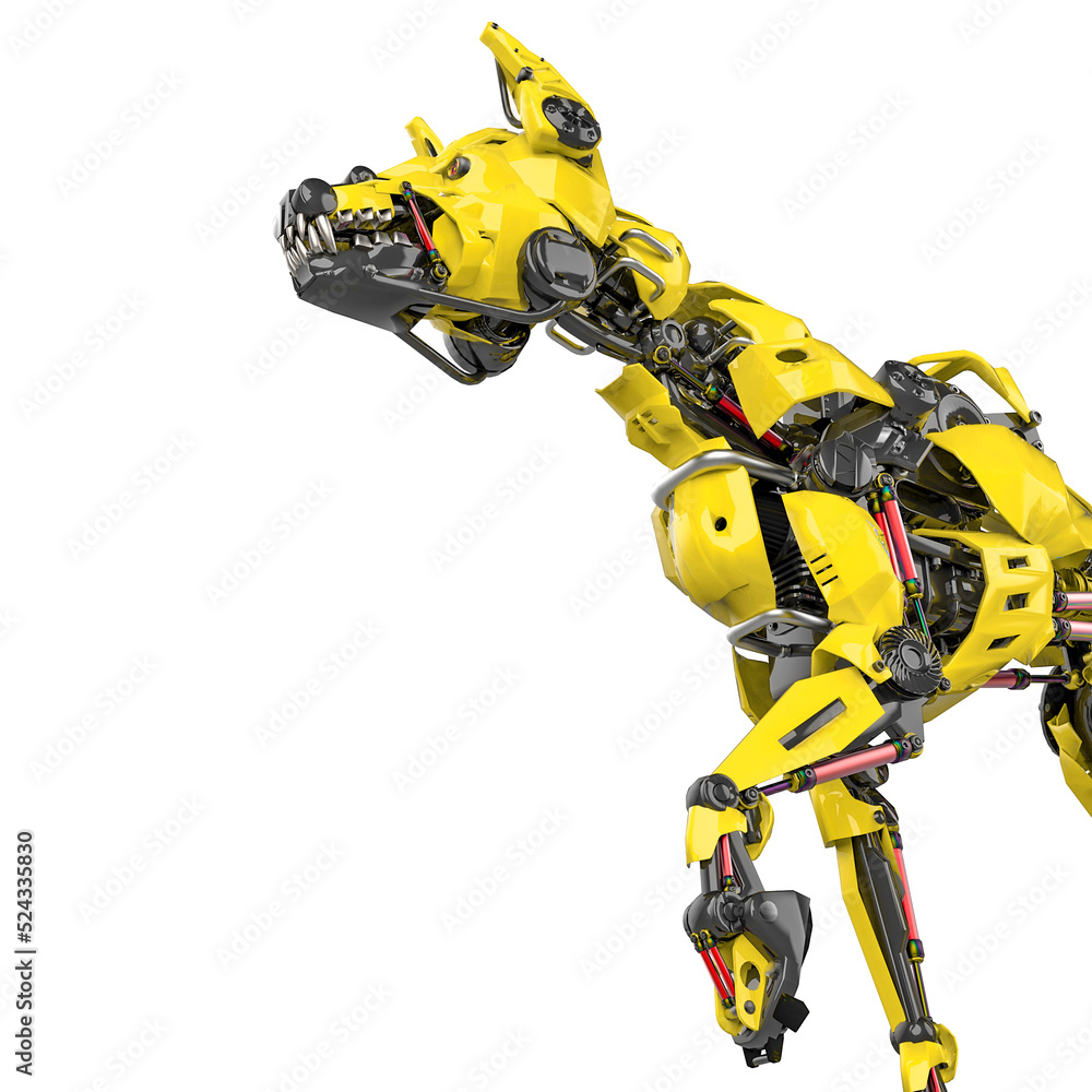 cyber dog is ready in white background cyber dog is ready in white background