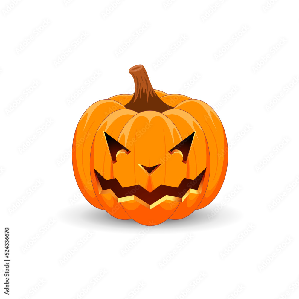 Halloween Pumpkin isolated on white background. The main symbol of the Happy Halloween holiday. Orange spooky pumpkin with scary smile holiday Halloween.. Halloween Pumpkin isolated on white background. The main symbol of the Happy Halloween holiday. Orange spooky pumpkin with scary smile holiday Halloween..