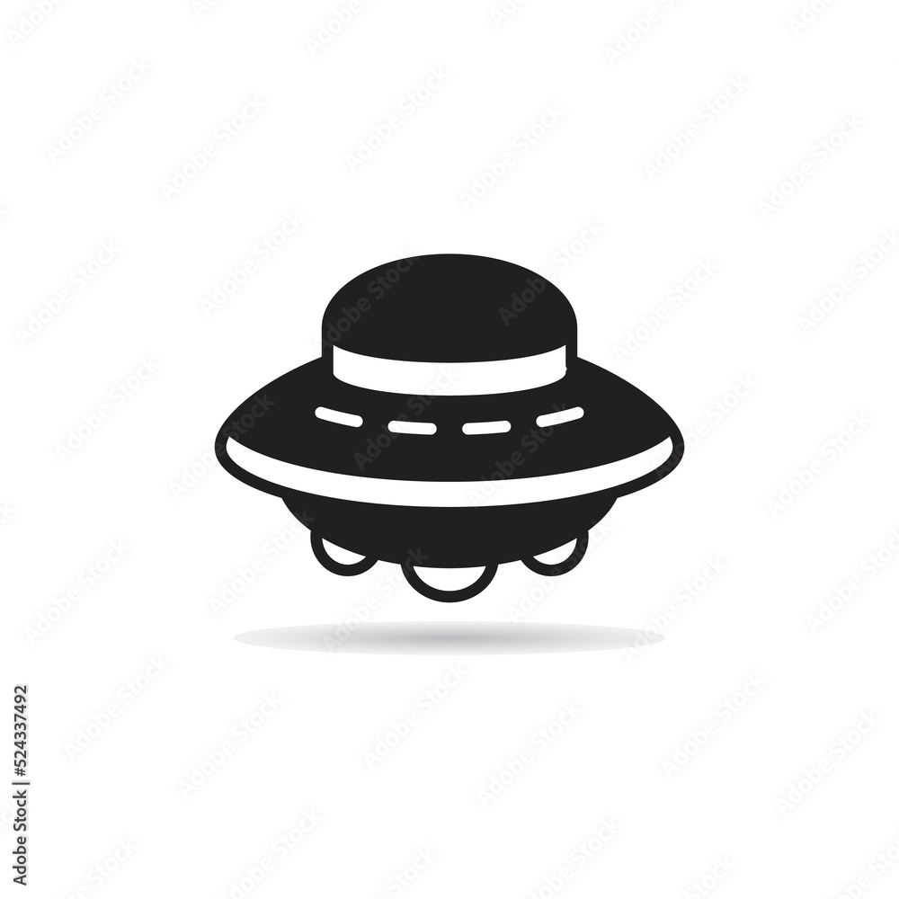 flying saucer icon on white background flying saucer icon on white background