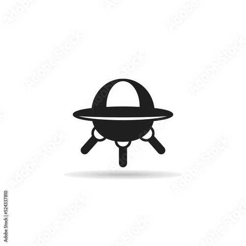 ufo icon on white background