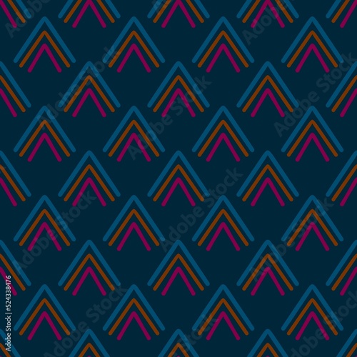 Seamless geometric folklore ornament  Tribal ethnic texture. Seamless striped pattern in Aztec style  Figure tribal embroidery  Scandinavian  Ikat pattern