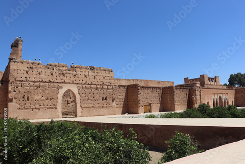 El Badi Palace, a ruined palace located in Marrakesh (Morocco) 