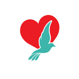 Dove of peace and love, Logo design, Icon