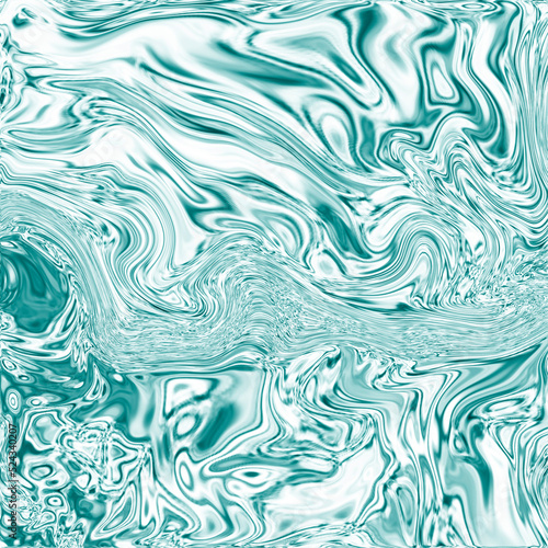 seamless pattern with waves. blue liquid metal