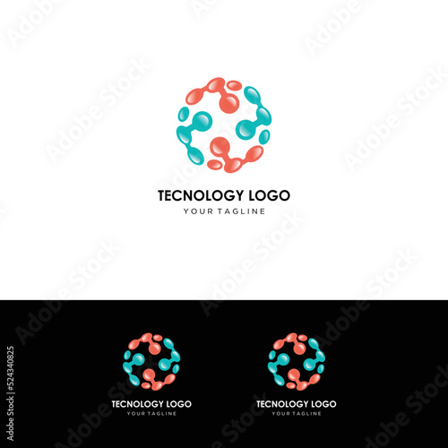 technology logo icon design template