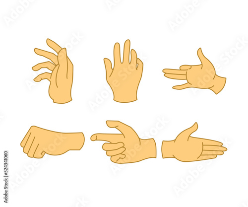 hand gestures set illustration