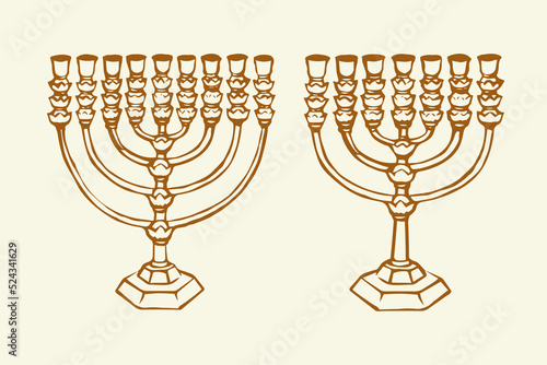 Menorah. Vector drawing