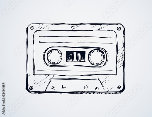 Cassette. Vector drawing