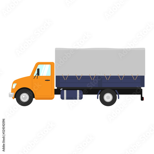 Truck icon. Color silhouette. Side view. Vector simple flat graphic illustration. Isolated object on a white background. Isolate.