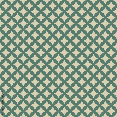 70 s seamless pattern. Retro geometric seamless background in seventies style. Groovy scrapbook paper. Green, beige colors vector pattern